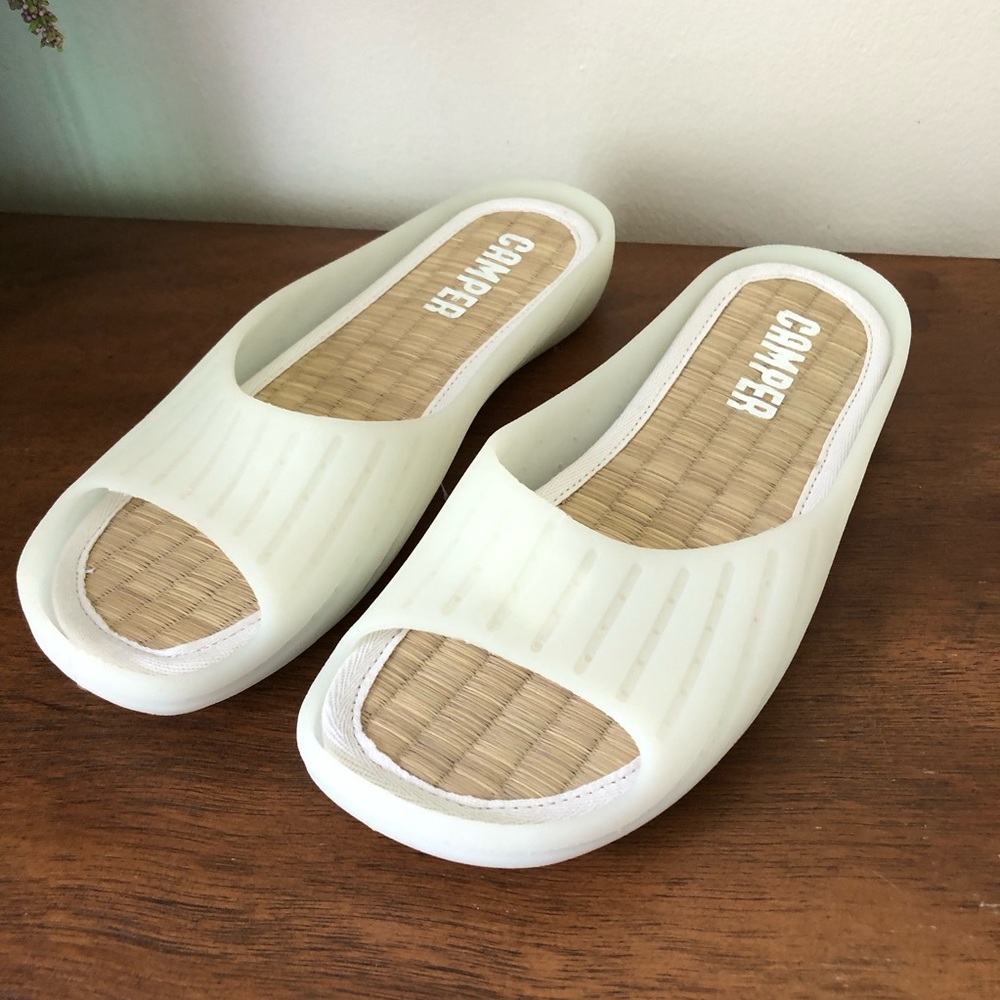 Camper Women’s White Monomaterial Wabi Slide Sandals